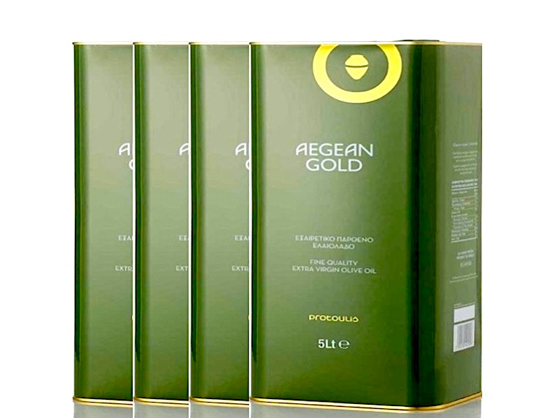 AEGEAN GOLD 4x5L Extra Virgin Olive Oil